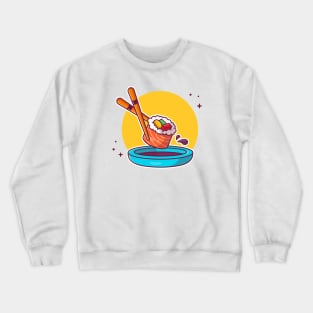 Sushi, Chopstick And Shoyu Crewneck Sweatshirt